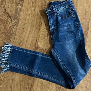 SHEIN jean’s fringe bottoms.